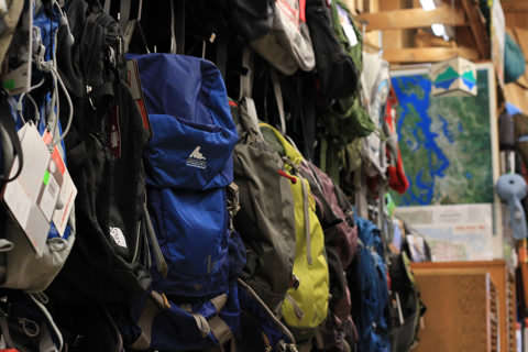 An assortment of daypacks.